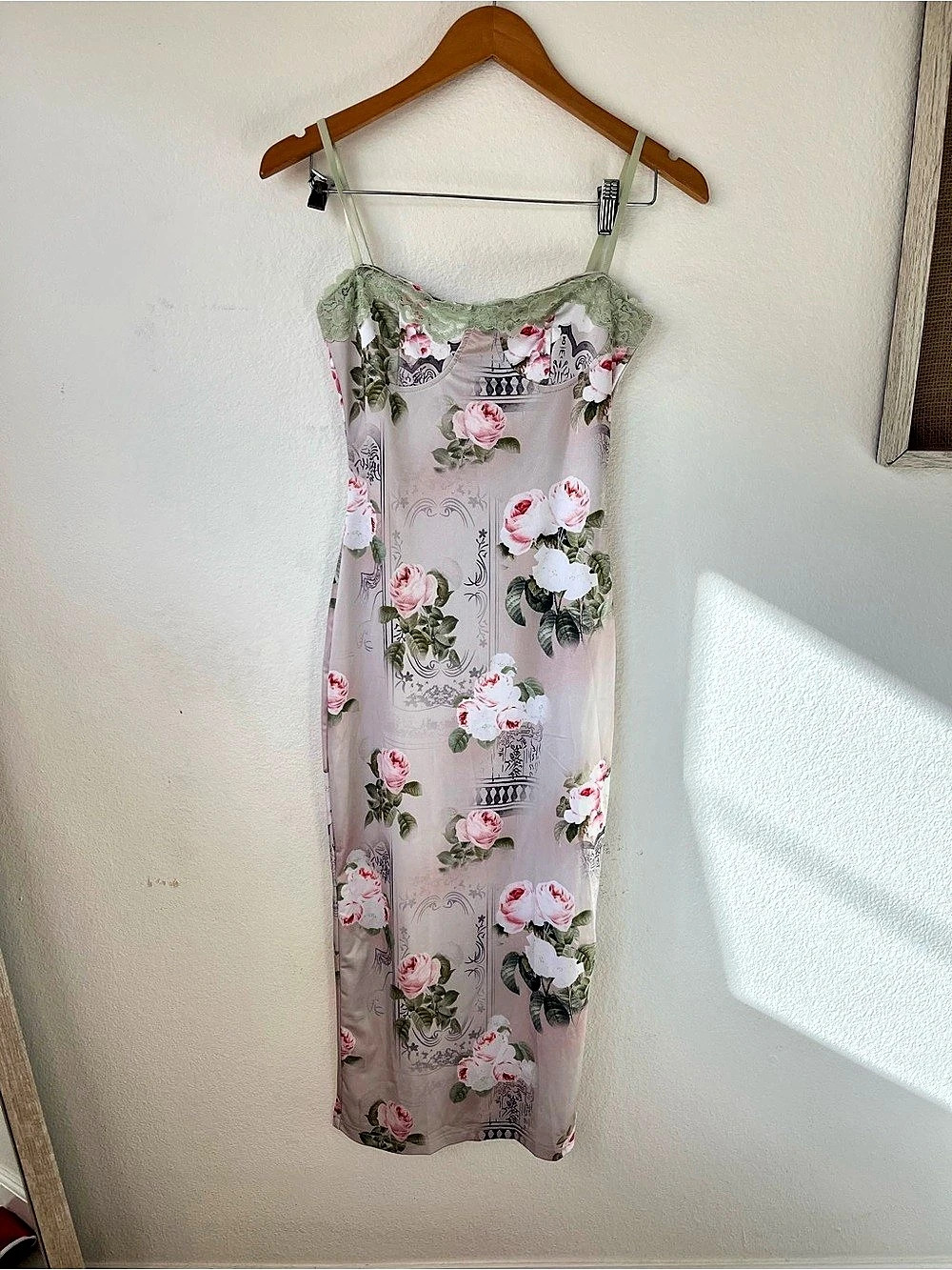 Floral Midi Dress in Pink